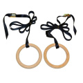 Gymnastic fitness training wooden Gym rings